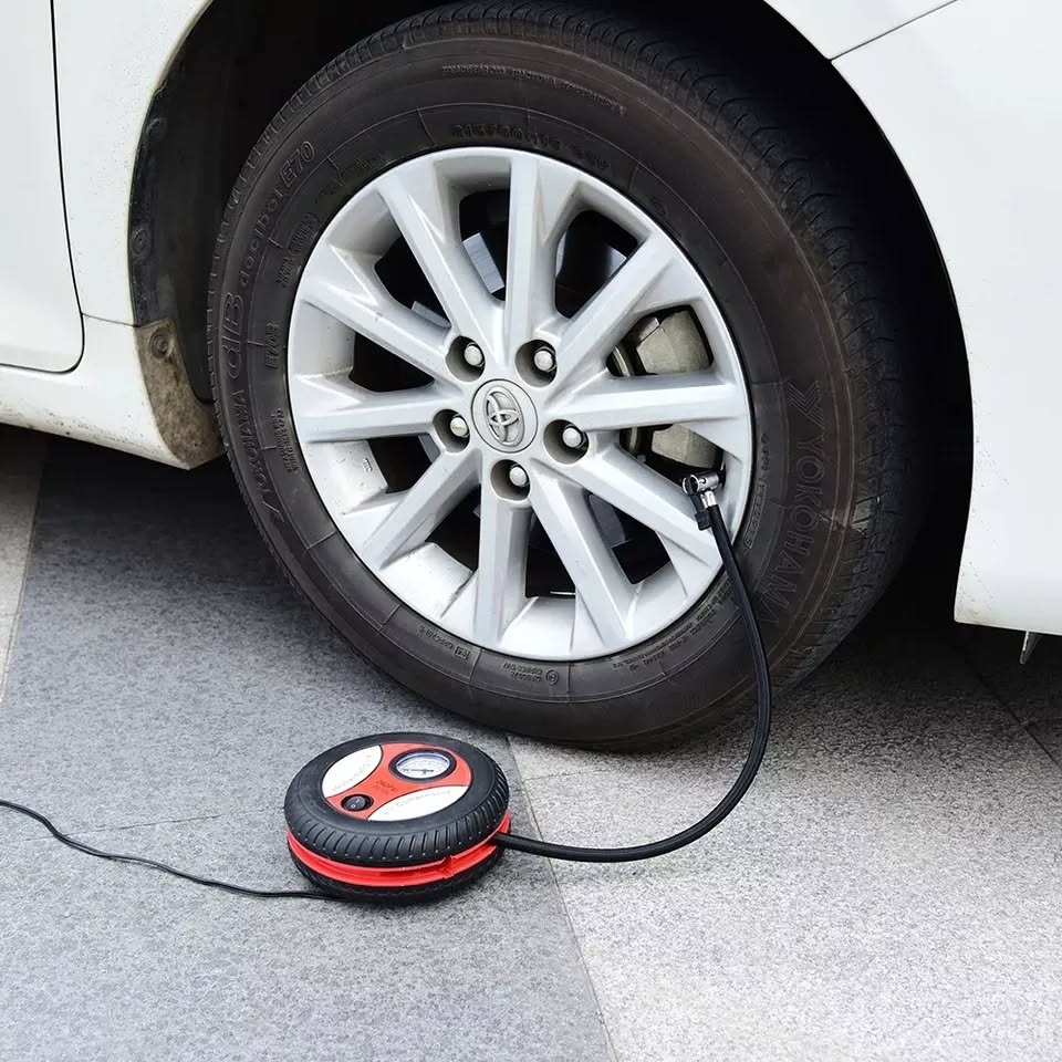 Portable 12V Car Tyre Air Compressor Pump | Fast Inflation for Car, Bike, & Sports Balls | Compact & Easy to Use