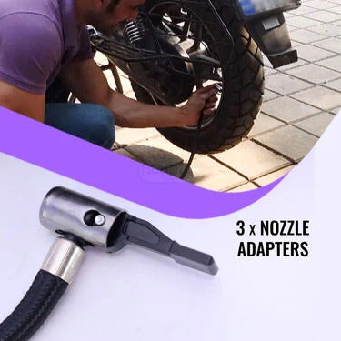 Portable 12V Car Tyre Air Compressor Pump | Fast Inflation for Car, Bike, & Sports Balls | Compact & Easy to Use